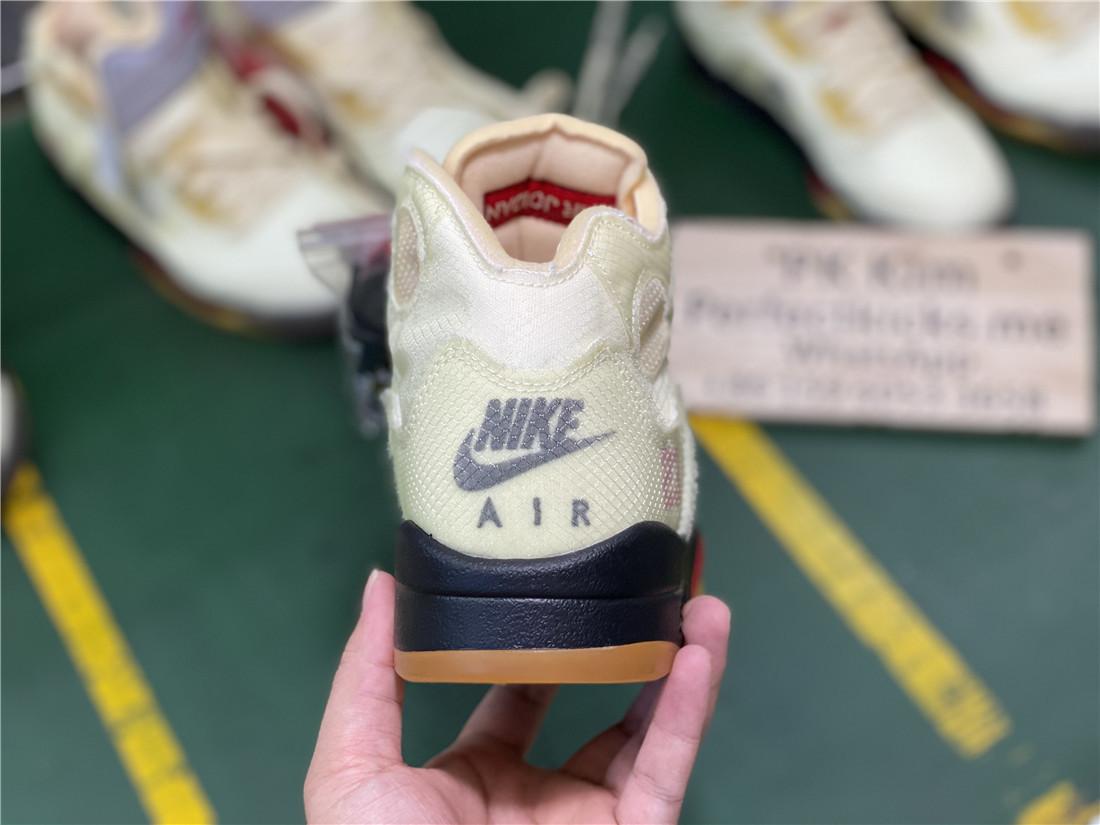 PK God Air Jordan 5 Retro X off white Sail retail materials ready to ship